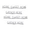 Melrose Gather and Home Sentiment Decorations - 21" - Set of 4